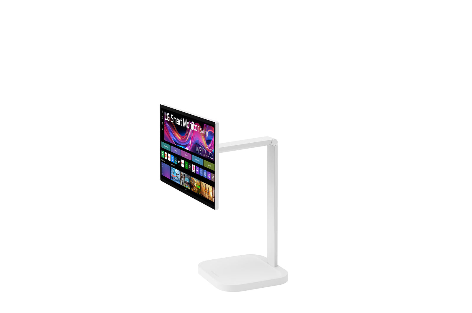 LG 32U889SA-W – 32" UHD 4K IPS Smart Monitor SWING mit integriertem Standfuß und Akku