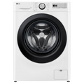 Lave-linge LG F14R15WHS blanc avec porte en verre et commandes numériques visibles.