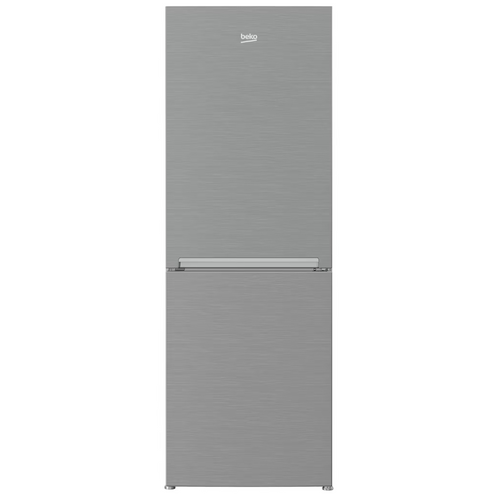 Réfrigérateur BEKO RCNA340I30SN moderne avec portes en acier inoxydable et espace de stockage intérieur spacieux.