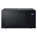 Micro-ondes LG MS3032JAS avec porte en verre et boutons de commande, vue de face dans une cuisine.