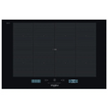 Table de cuisson Whirlpool SMP778CNEIXL avec quatre zones de cuisson et commande tactile, vue de face.