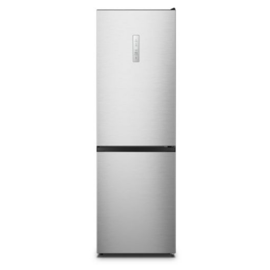 Réfrigérateur HISENSE RB390N4CCD1 avec porte blanche, intérieur spacieux et compartiments pour une conservation optimale.