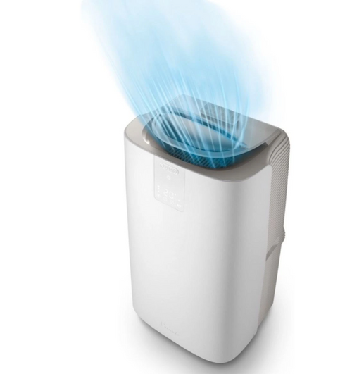 De'Longhi PACAP98 GentleJet Mobiles Klimagerät – 11500 BTU, Klasse A+, R290, GentleJet 180°