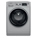 Lave-linge Whirlpool FFBP10469SBSVFR avec porte en verre et commandes numériques, vue de face.