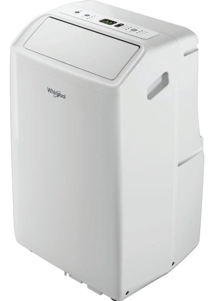 Mobiler Monoblock Klimaanlage Reversibel Whirlpool PACF212HPW – 3300 W, Klasse A/A+, R290, 6th Sense
