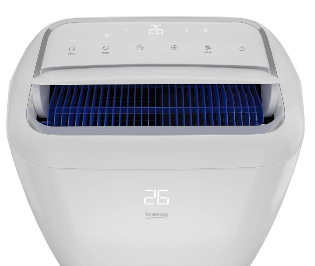 Beko Mobile Klimaanlage Reversibel BP1125H – 3500 W, Vernetzt, Sprachsteuerung, 65 dB