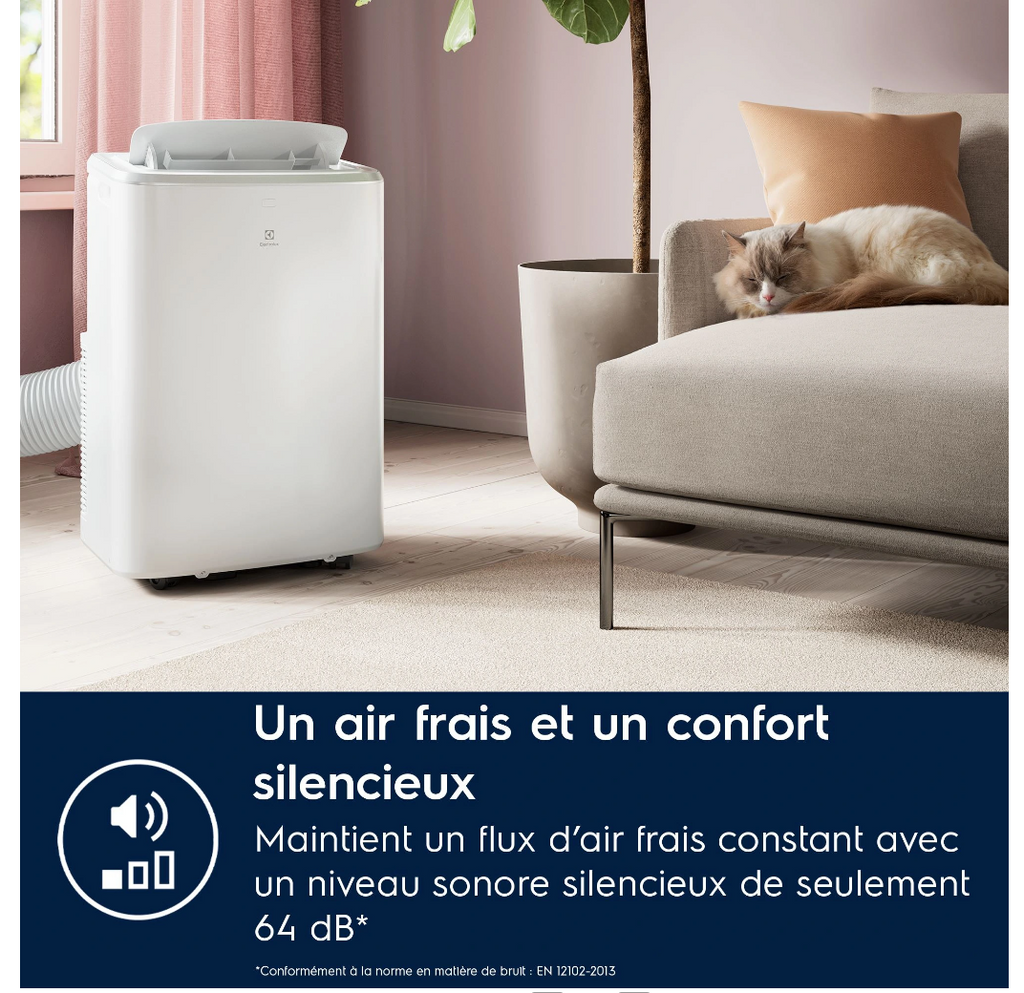 Mobiles Klimagerät Reversibel Electrolux EXP38U340HW Comfort 600 – 2600 W, Klasse A, R290, Vernetzt