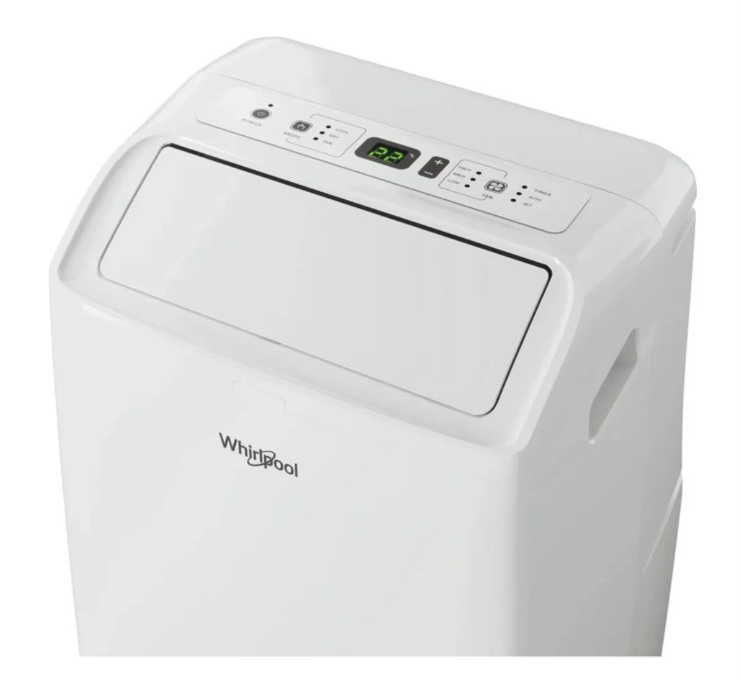 Whirlpool PACF212CO W Tragbare Klimaanlage – 12000 BTU, Klasse A, R290, 6th Sense