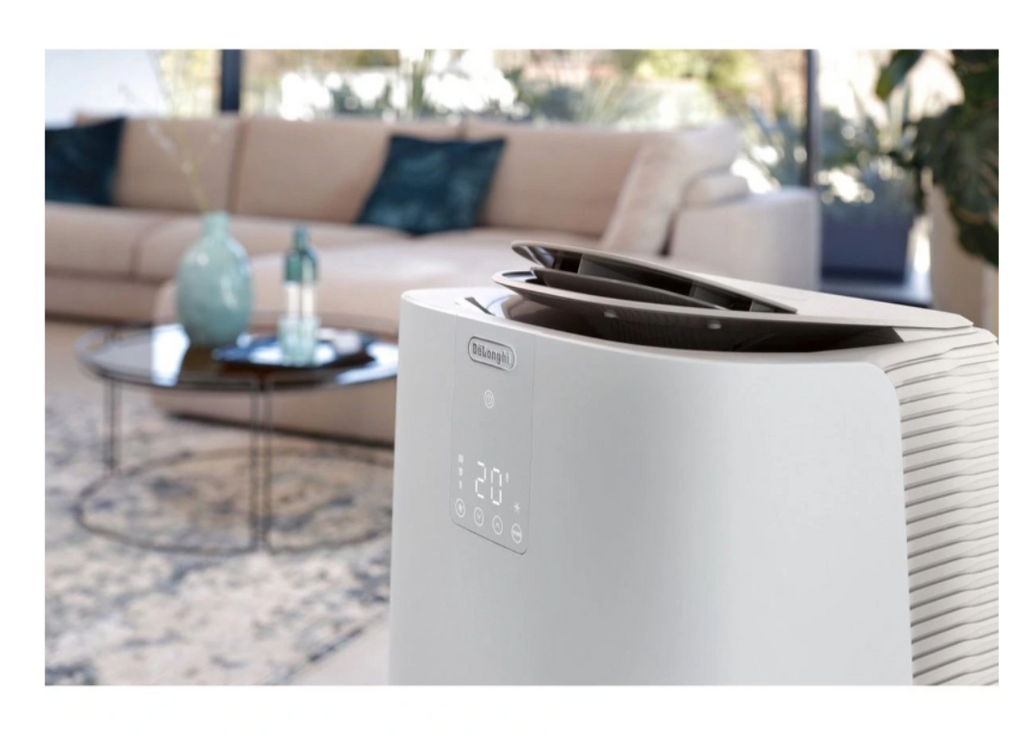 De'Longhi PACAP98 GentleJet Mobiles Klimagerät – 11500 BTU, Klasse A+, R290, GentleJet 180°