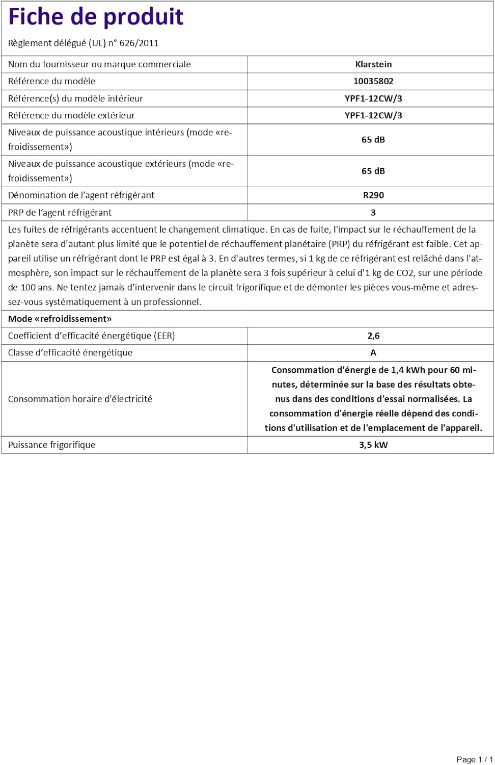 Smart-Klimaanlage Klarstein 12000 BTU – Klasse A, R290, Inverter, verbunden, 52 dB, Rosa