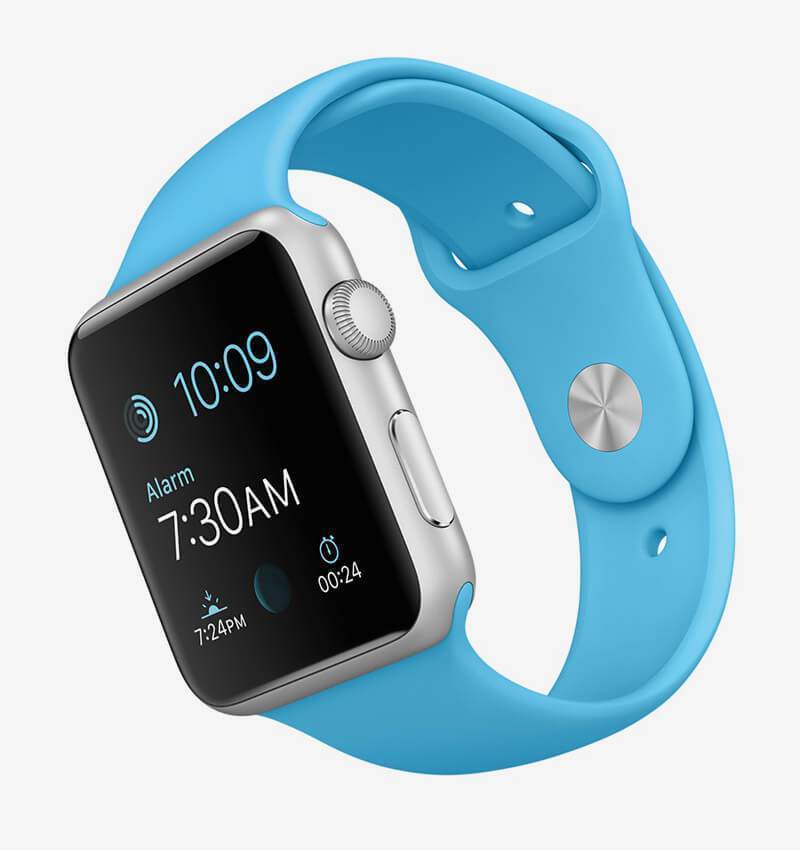 Montre connectée Smartwatch 360 avec écran tactile, affichage numérique et bracelet en silicone, vue de face.