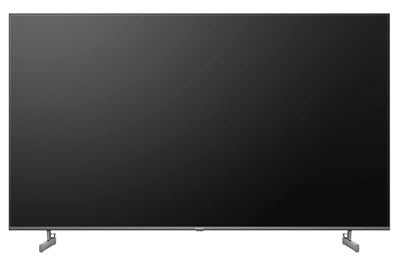 Télévision Hisense 55U69KQ avec écran large, cadre fin et image claire, affichée sur un support moderne dans un salon.
