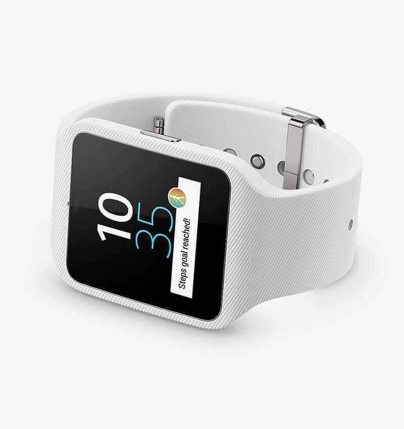 Accessoire pour montre intelligente Boost, compatible avec les montres Sony, montrant un bracelet ou un support pour smartwatch.